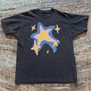 Y2k Black Star Vintage Style Graphic Tee
